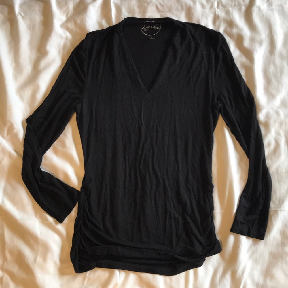 INC Black long sleeve top